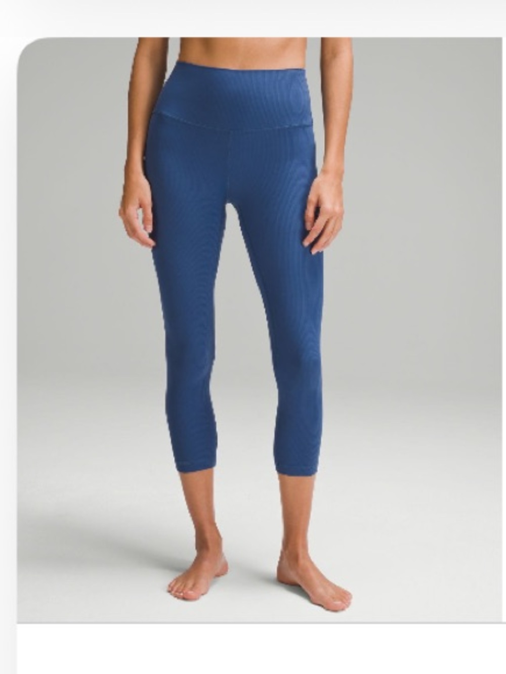 lululemon athletica Align Ribbed High-Rise Crop 23” Leggings in Pitch Blue